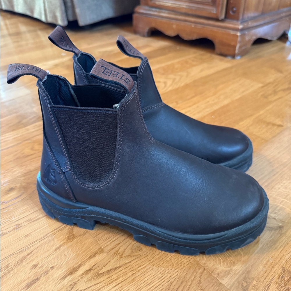 Steel Blue Dark Brown Hobart Boots